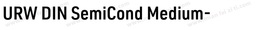 URW DIN SemiCond Medium字体转换